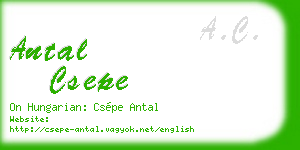 antal csepe business card